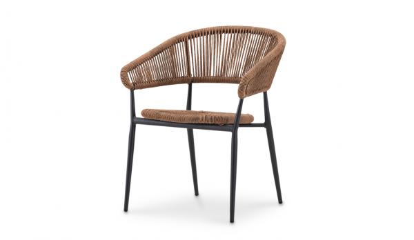 Sillón de aluminio y cuerda trenzada