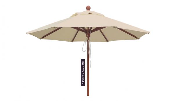 Parasol REDONDO de madera eucaliptus de 3 metros