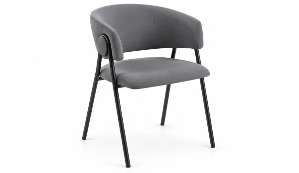 Sillón de hosteleria con POLIPIEL Gris - Anti-manchas