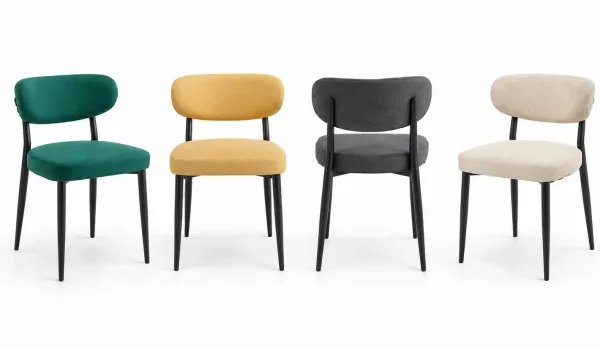 Silla de polipiel textil para hosteleria