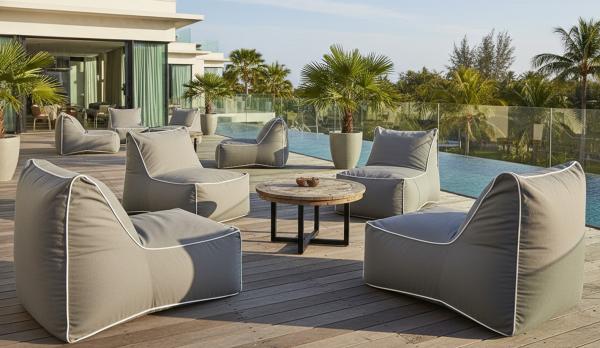 Puffs con respaldo para hosteleria