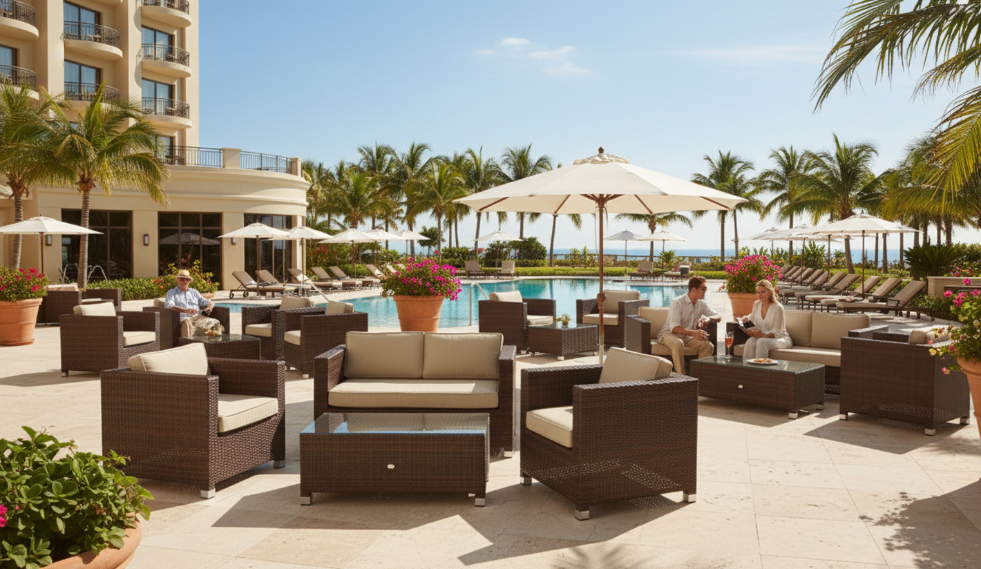 sofas de rattan sintetico exterior chocolate