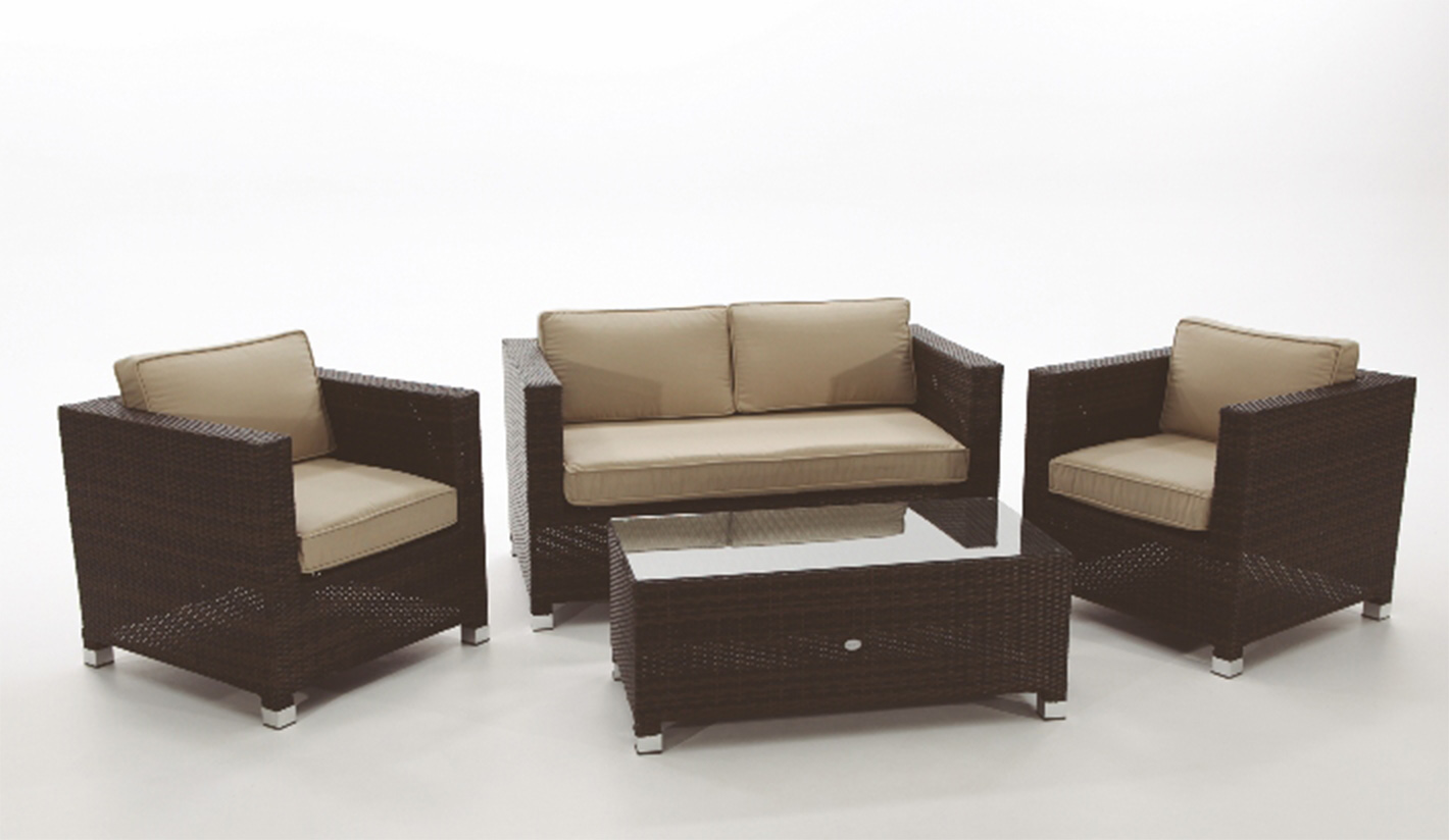 sofas de rattan sintetico exterior chocolate