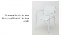 silla de aluminio y textilene "Farlu"