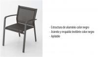 silla de aluminio y textilene "Farlu"