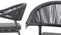 Sillón de aluminio apilable con cojín
