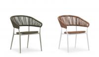 Sillón de aluminio y cuerda trenzada