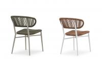 Silla de aluminio y cuerda trenzada