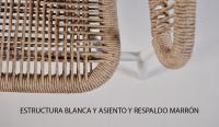 Silla de aluminio y cuerda trenzada
