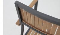 silla de aluminio y teca para hosteleria "Tekar"