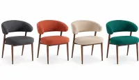 Silla de polipiel textil elegante