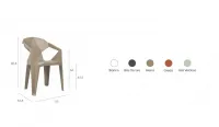 Silla de polipropileno apilable para hostelería
