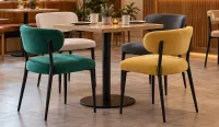 Silla de polipiel textil para hosteleria